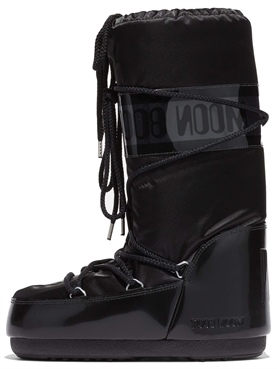 Moon Boot Icon Glance Black Satin Boots